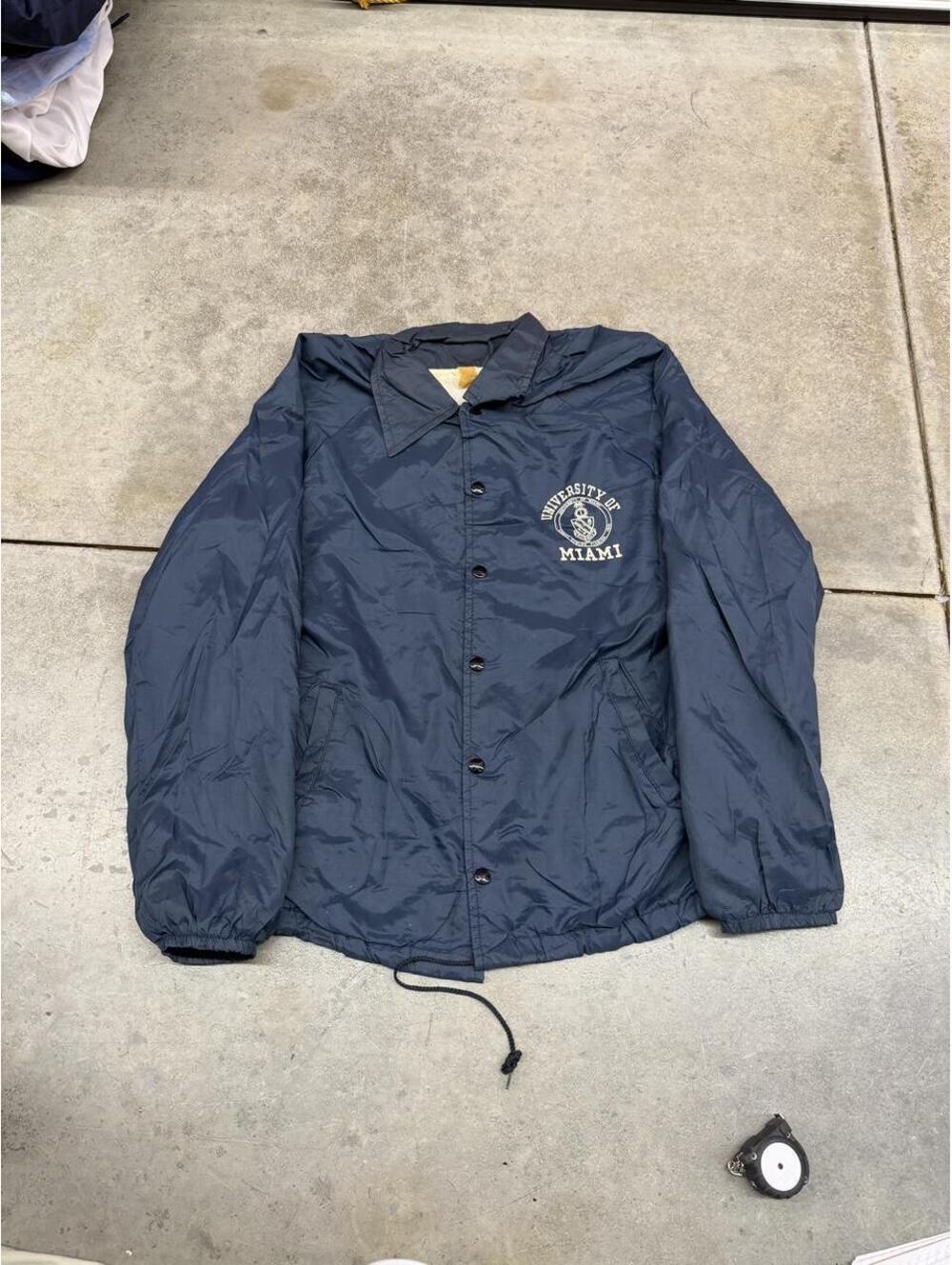 vintage university of miami collegiate champion made in usa button down jacket